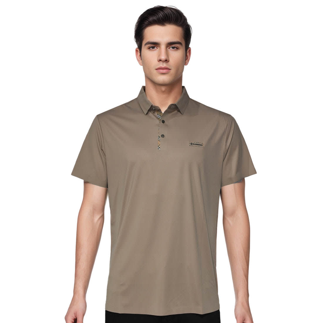 Burberry Brown Premium Quality Polo Tees-0