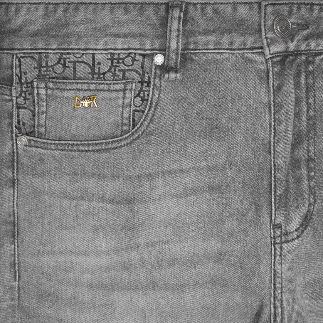 Dior Dark Grey Premium Quality Jeans-2