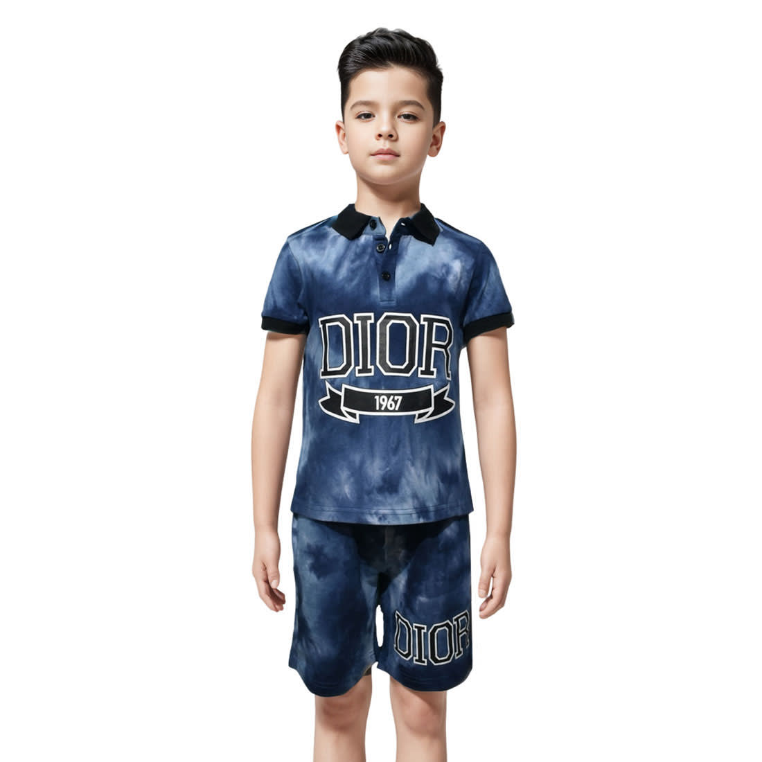 Dior Blue Premium Quality Kids Co-ord Set-0