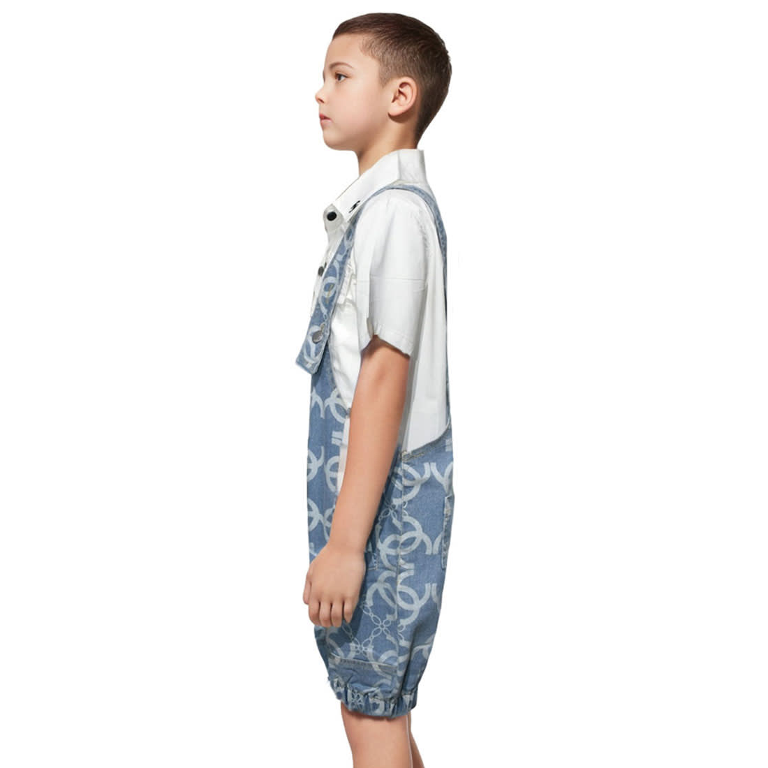 Chanel logo Print White Premium Kids Co-ord Set-2