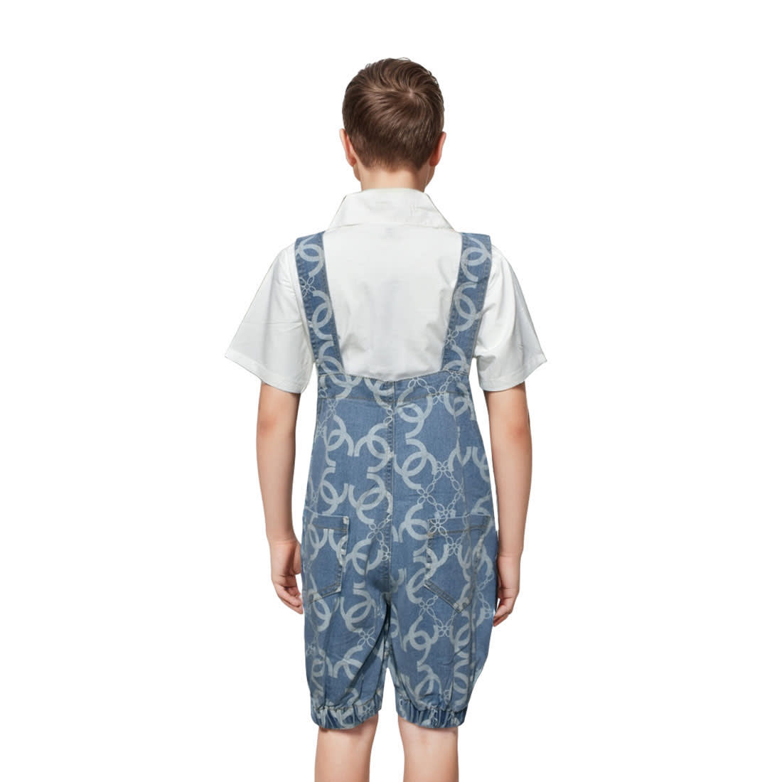 Chanel logo Print White Premium Kids Co-ord Set-1