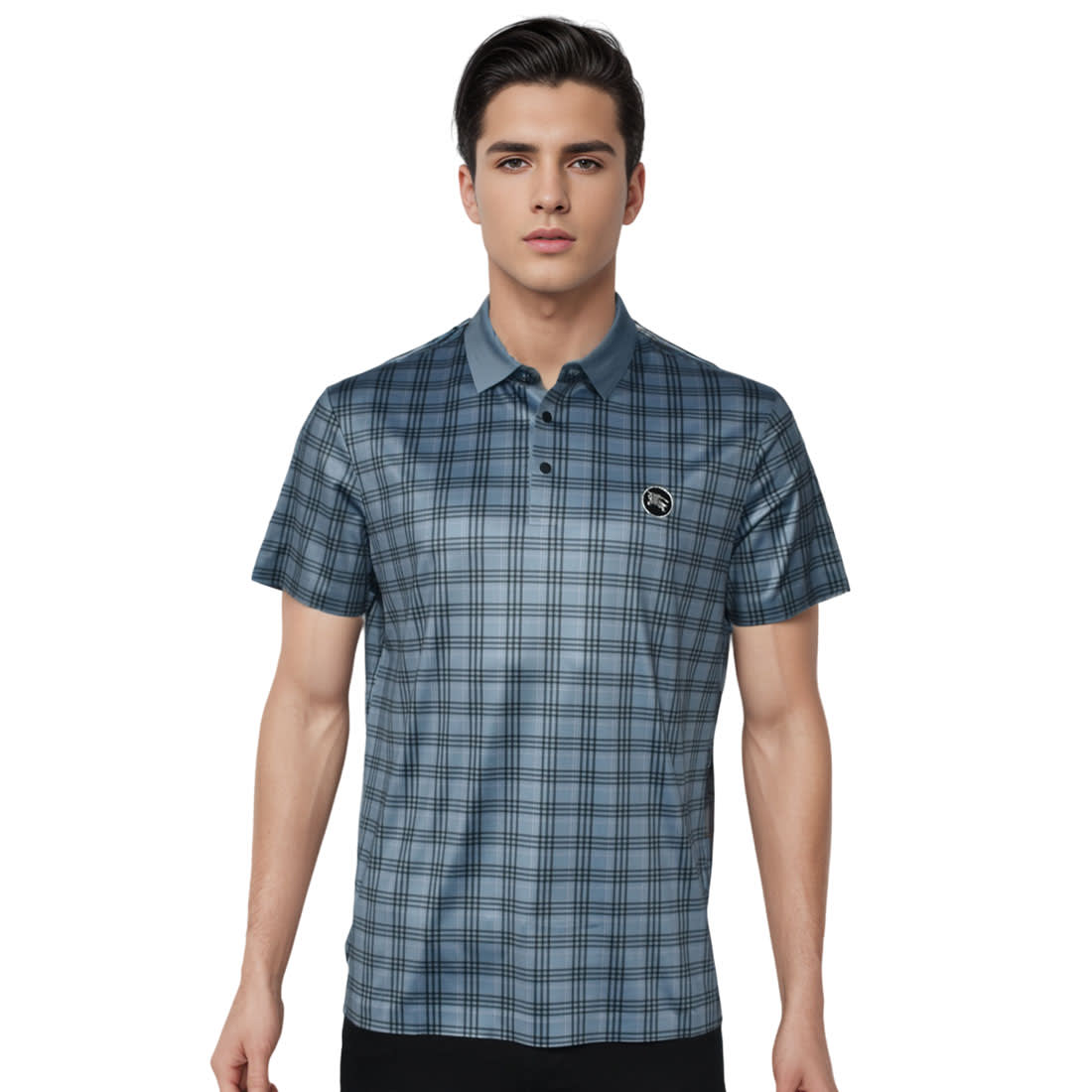 Burberry Blue Check Premium Quality T-shirt-0