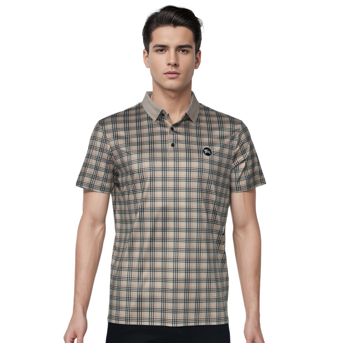 Burberry Brown Check Premium Quality T-shirt-0