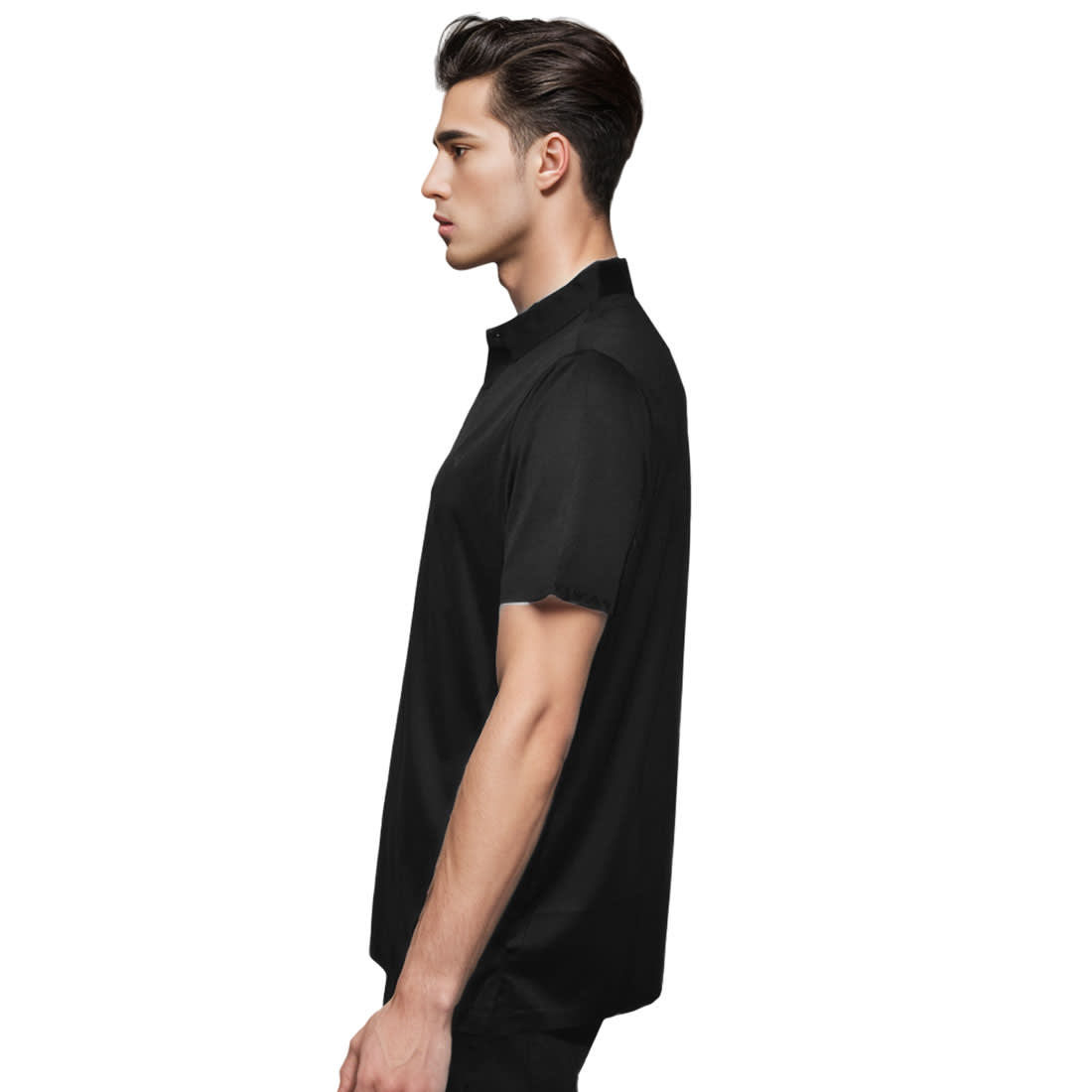 Giorgio Armani Embroidered Black Premium T-shirt-2