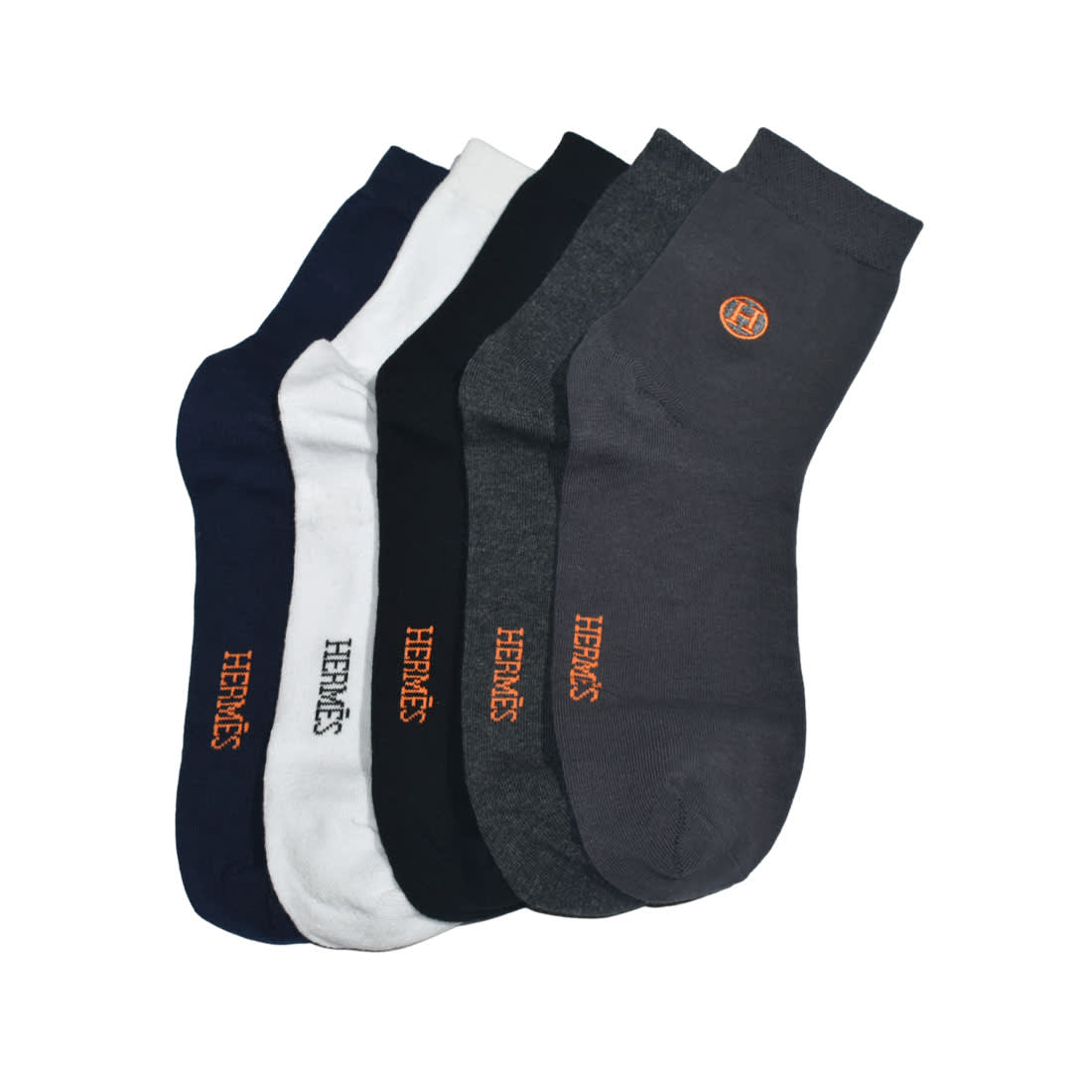 Hermes Double Grey Low Cut Premium Quality Socks-0