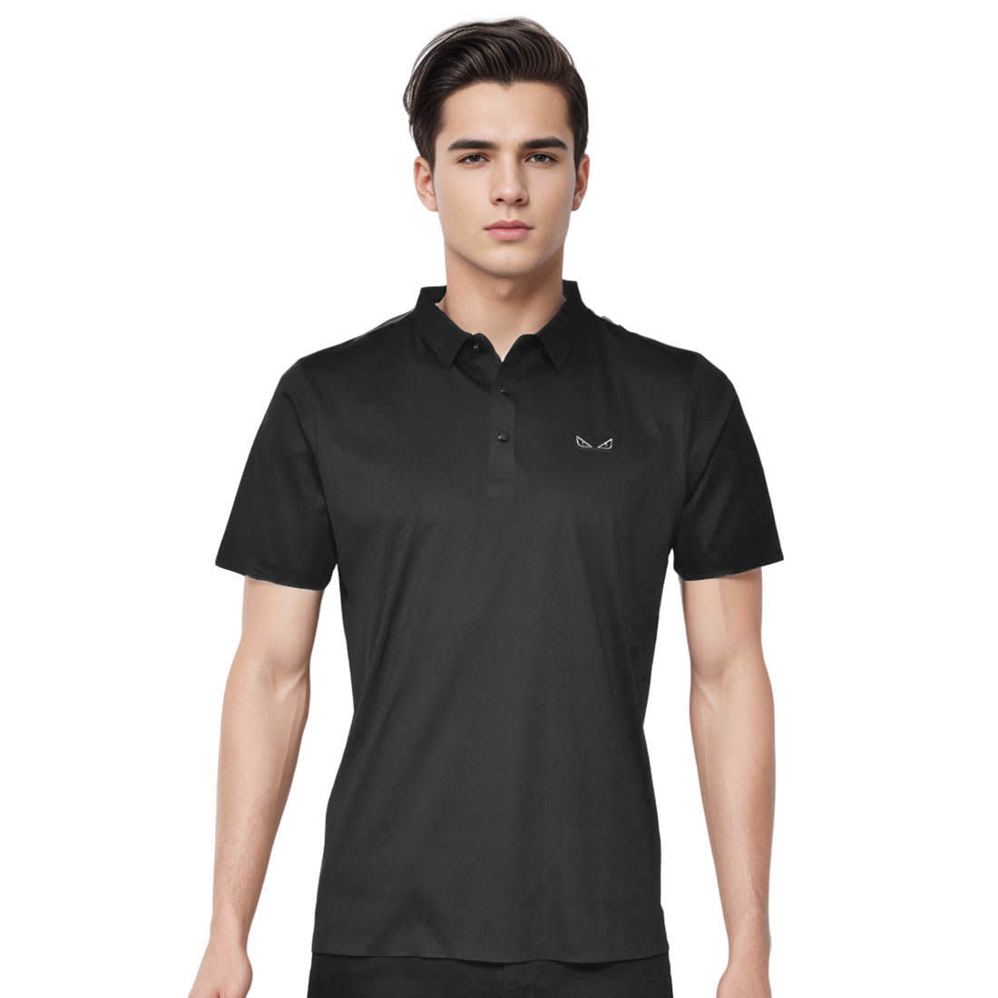 Fendi Black Premium Quality Polo Tees-0