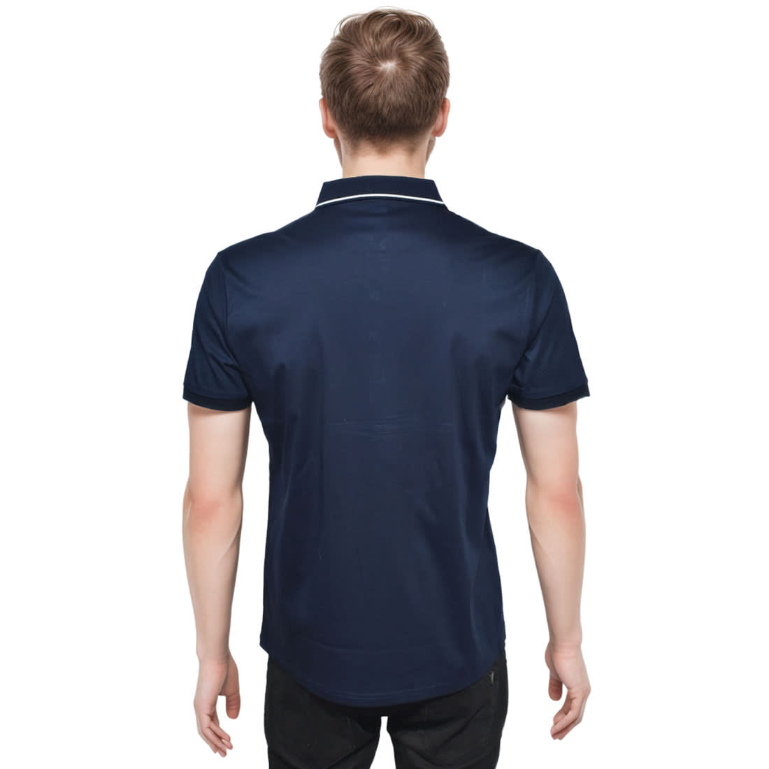Salvatore Ferragamo Navy Blue Premium Luxury Polo T-shirt-1