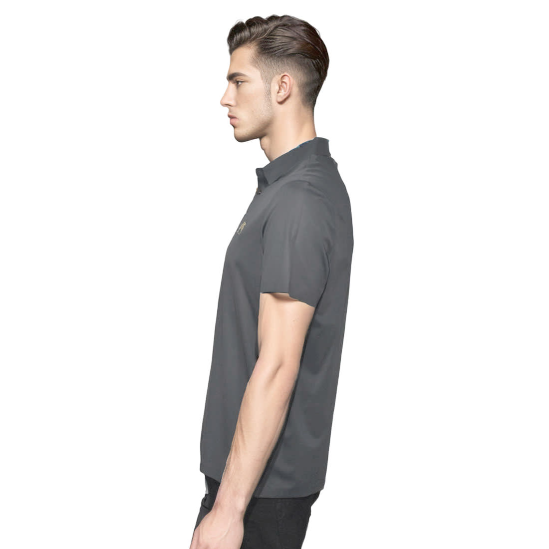 Burberry Grey Premium Quality Polo Tees-2