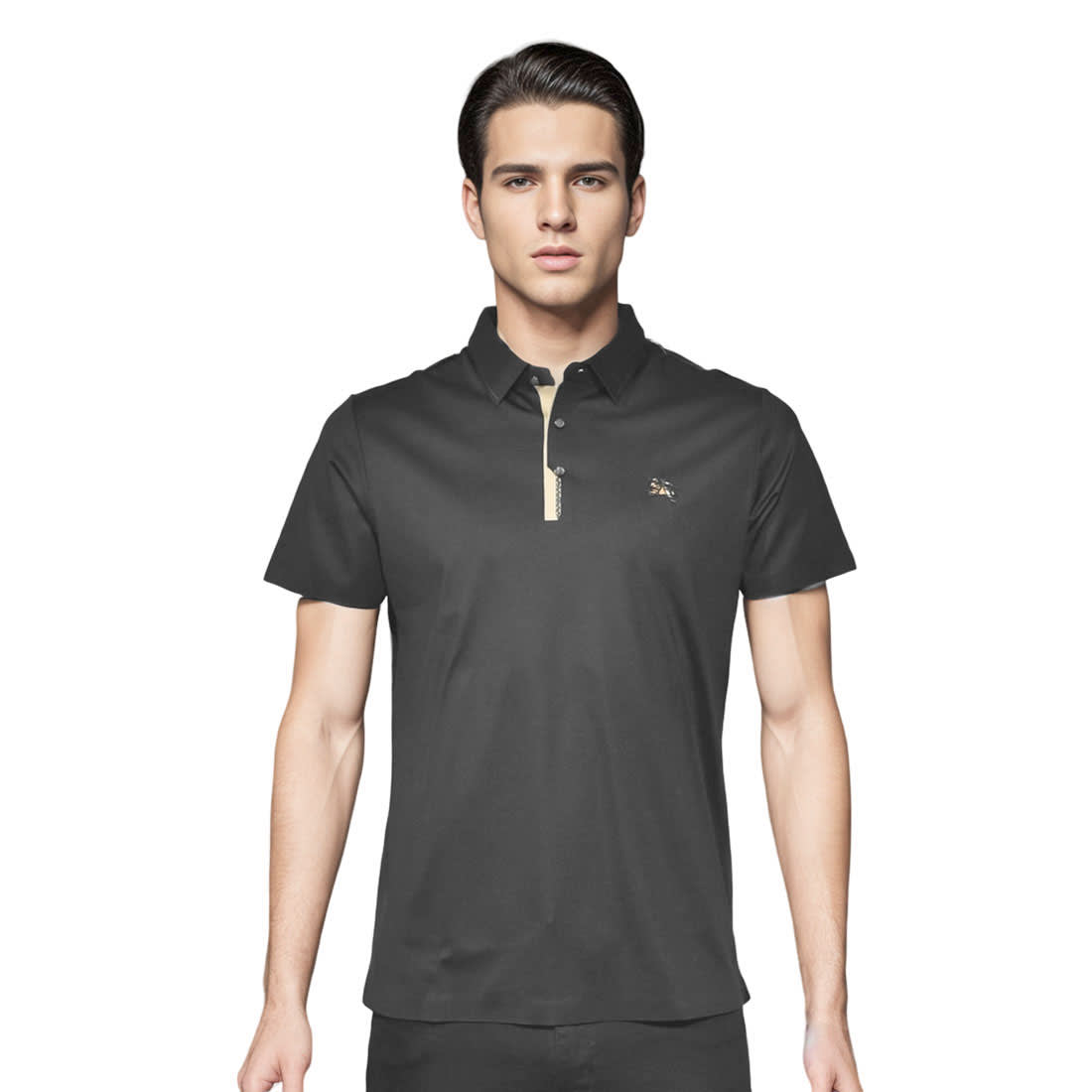 Burberry Black Premium Quality Polo Tees-0