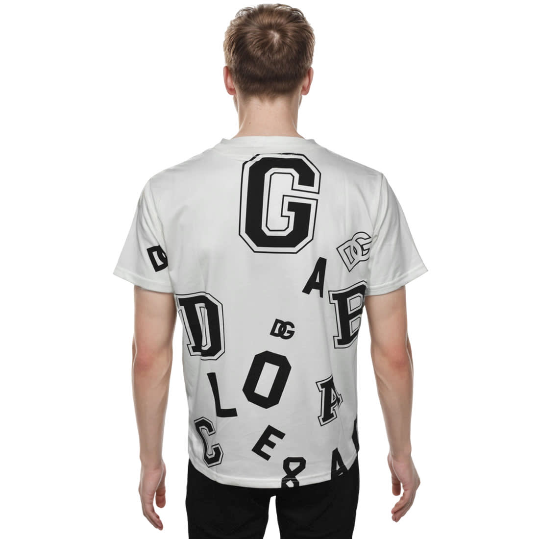 Dolce & Gabbana White Logo Print Premium Quality Tees-1