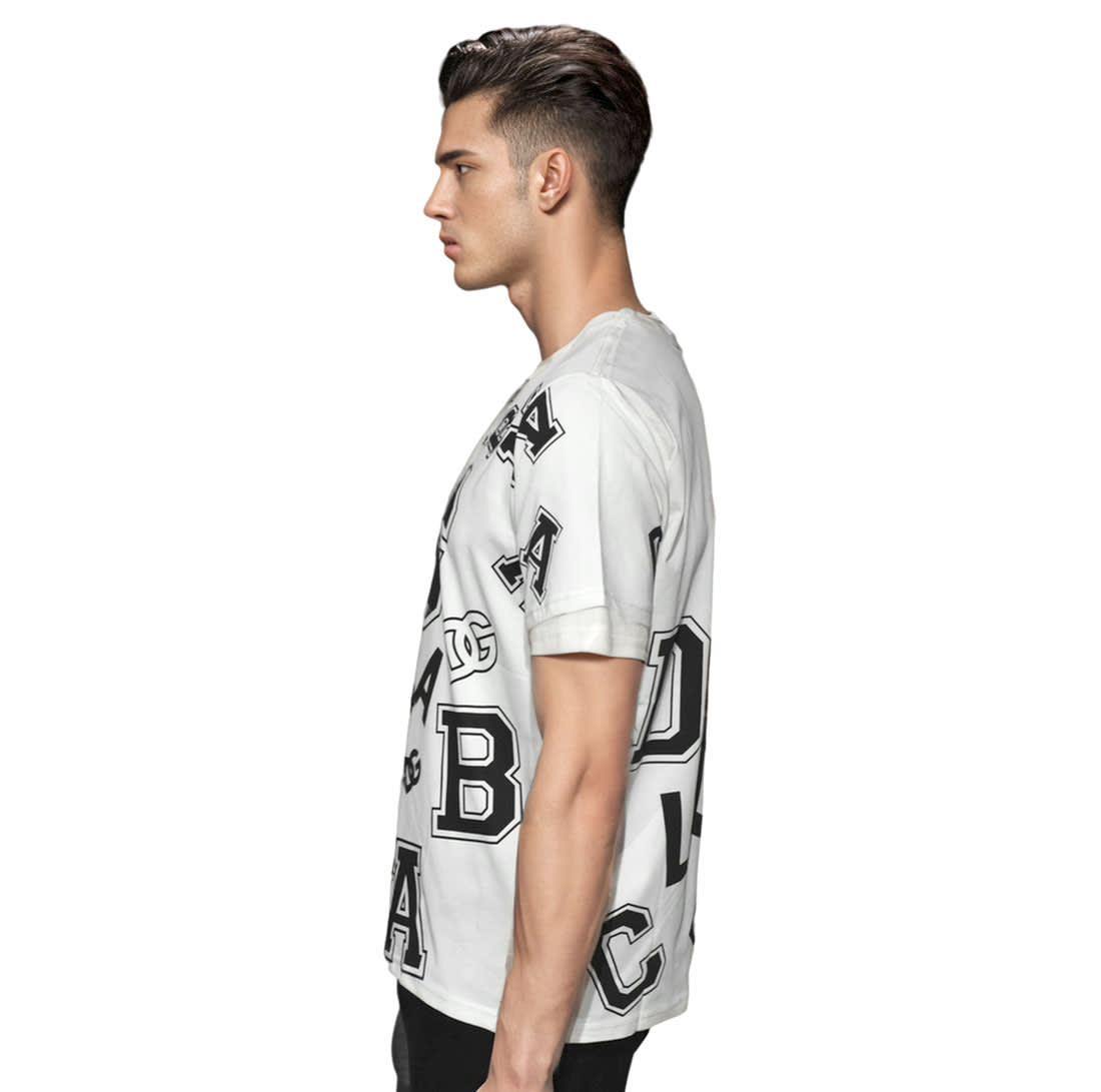 Dolce & Gabbana White Logo Print Premium Quality Tees-2