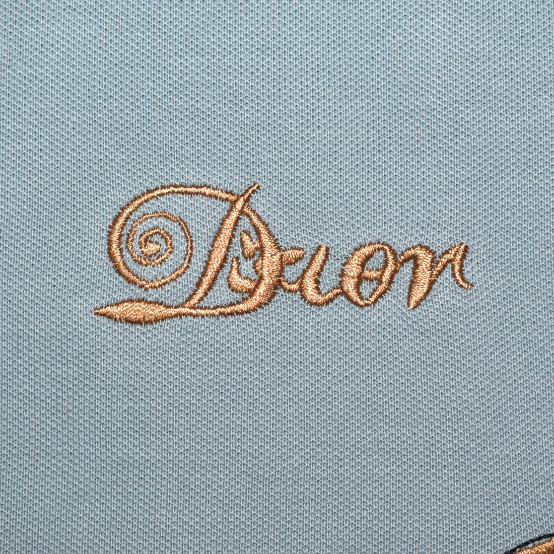 Dior Premium Sky Blue Quality Embroidered Polo T-shirt-3