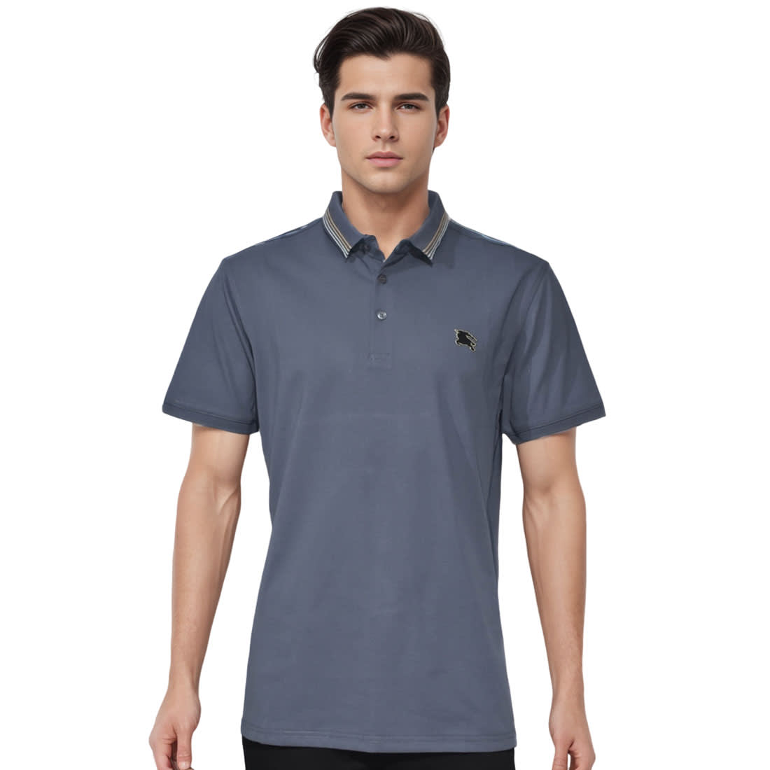 Burberry Light Blue Premium Quality Polo Tees-0