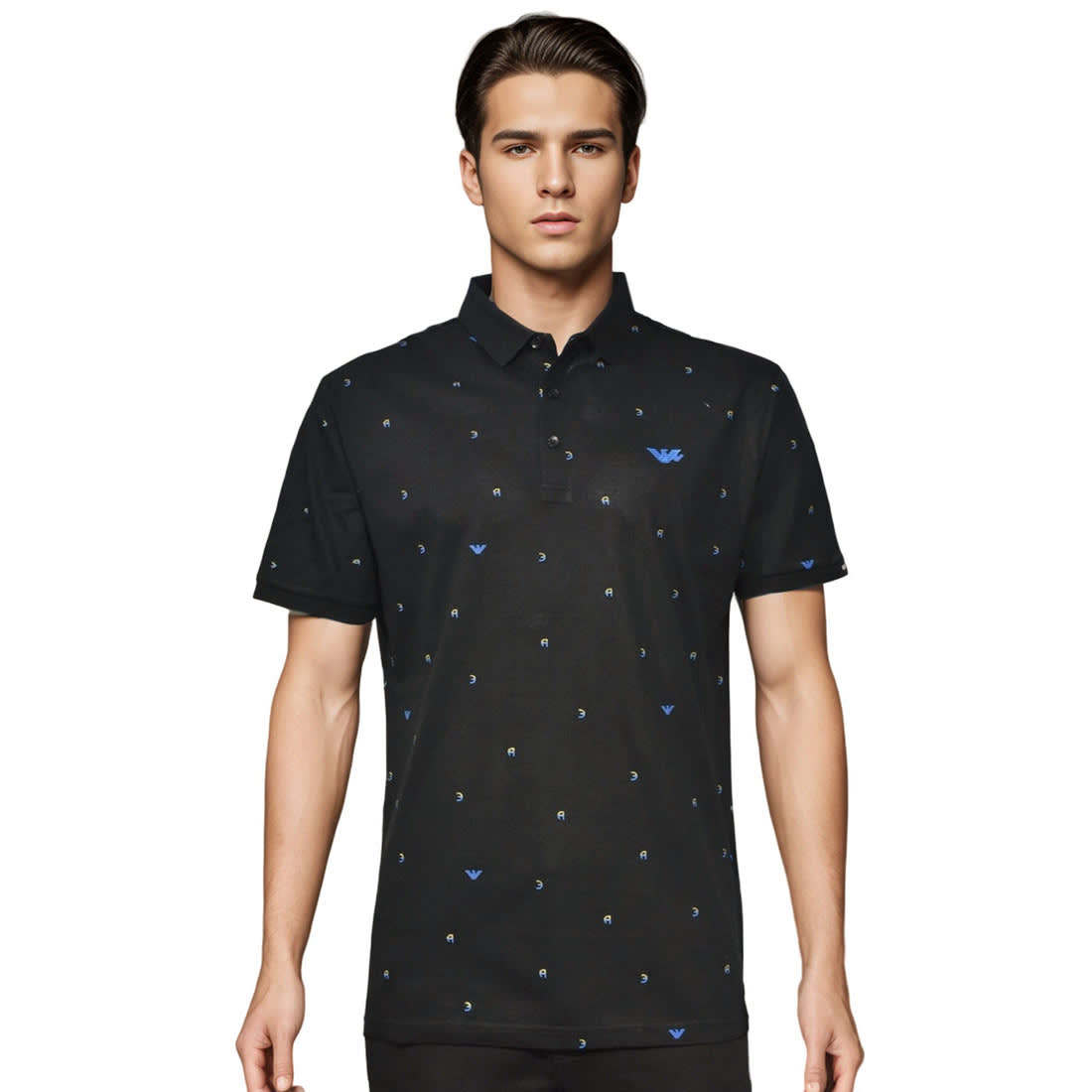 Giorgio Armani Black Premium Quality Polo Tees-0