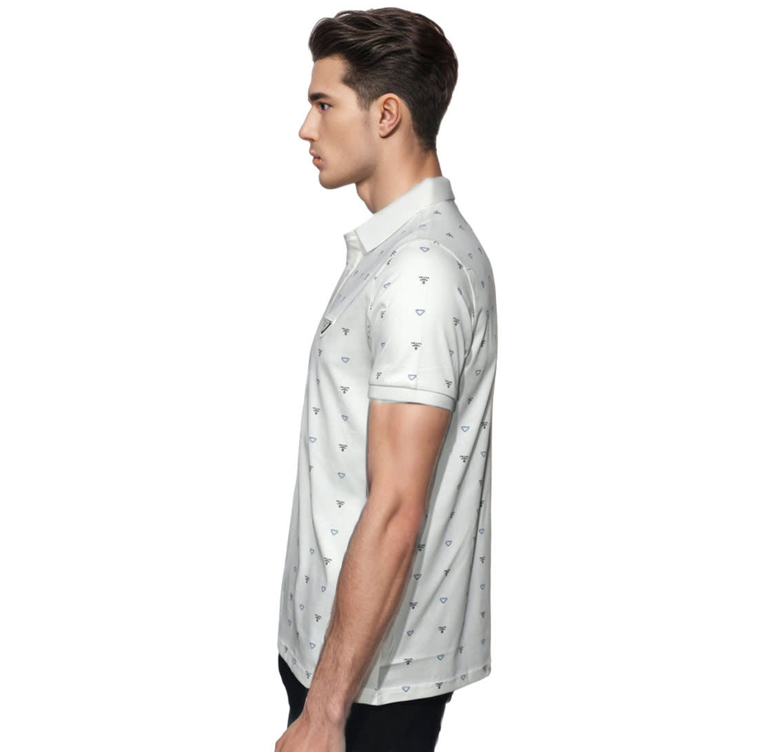 Prada White Premium Quality Polo Tees-2
