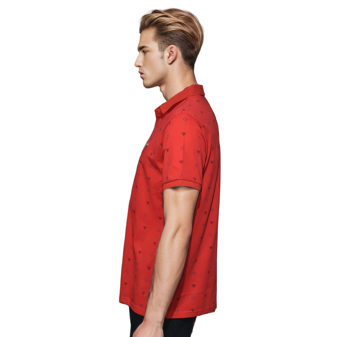 Prada Red Premium Quality Polo Tees-2