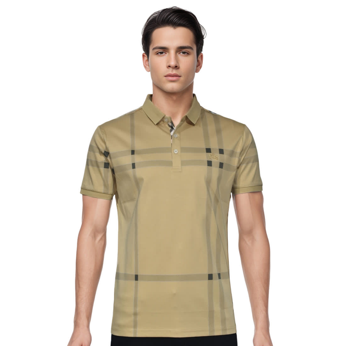 Burberry Brown Premium Quality Polo Tees-0