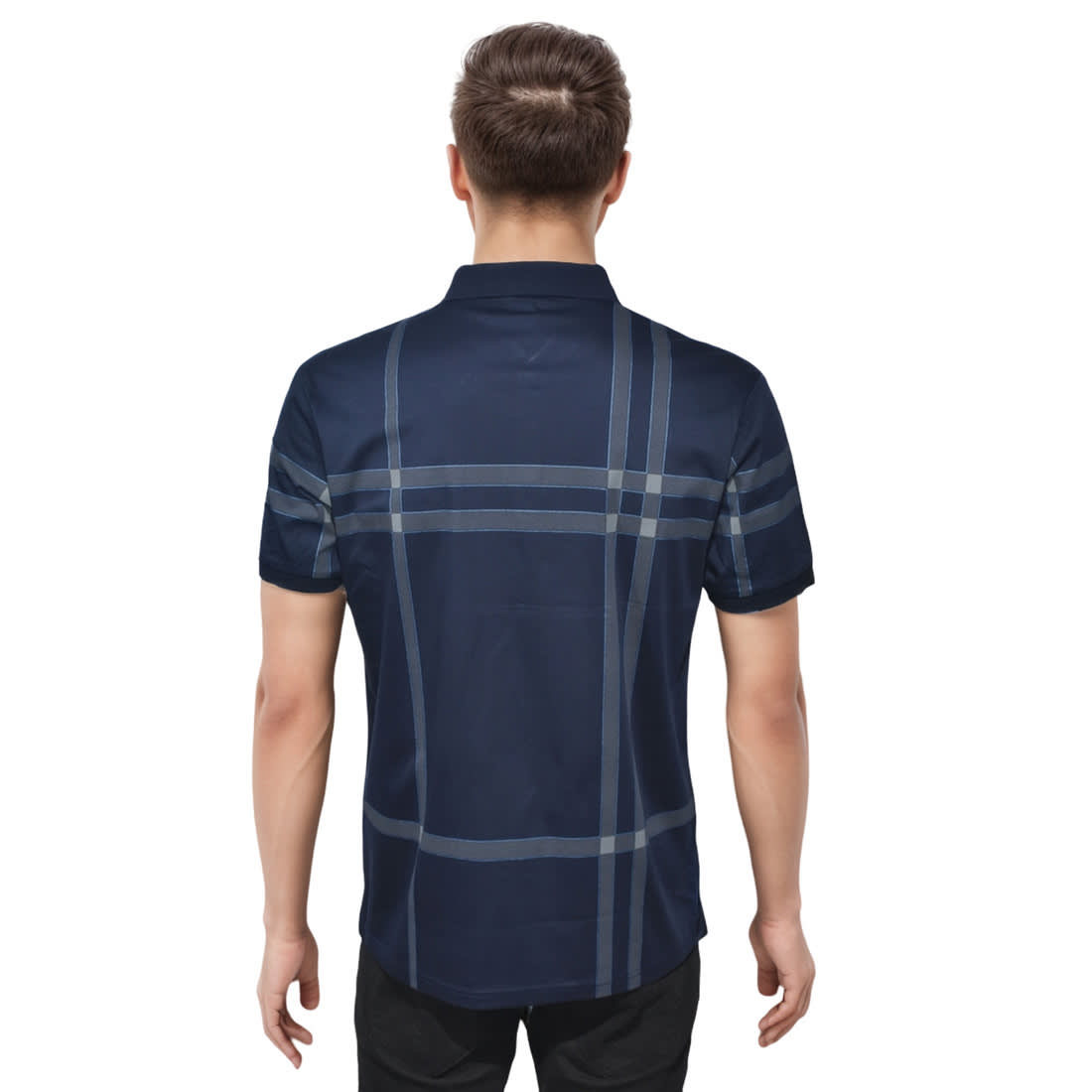 Burberry Navy Blue Premium Quality Polo Tees-1