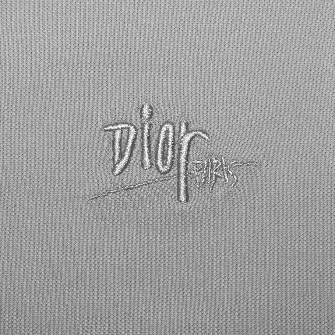 Dior Embroidered Grey Premium Quality T-shirt-3