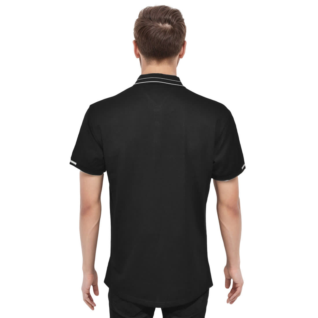 Gucci Black Monogram Print Premium Polo T-shirts-1