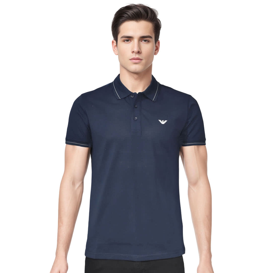 Emporio Armani Dark Navy Blue Premium Quality Short Sleeve T-shirt-0