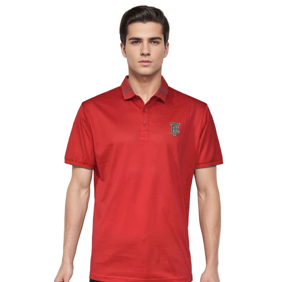 Burberry Red Premium Quality Polo Tees-0