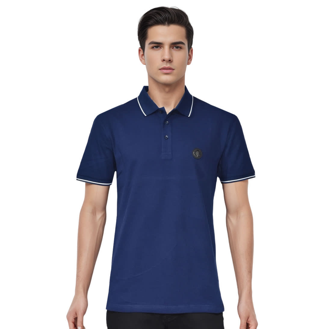 Burberry Blue Premium Quality Polo Tees-0