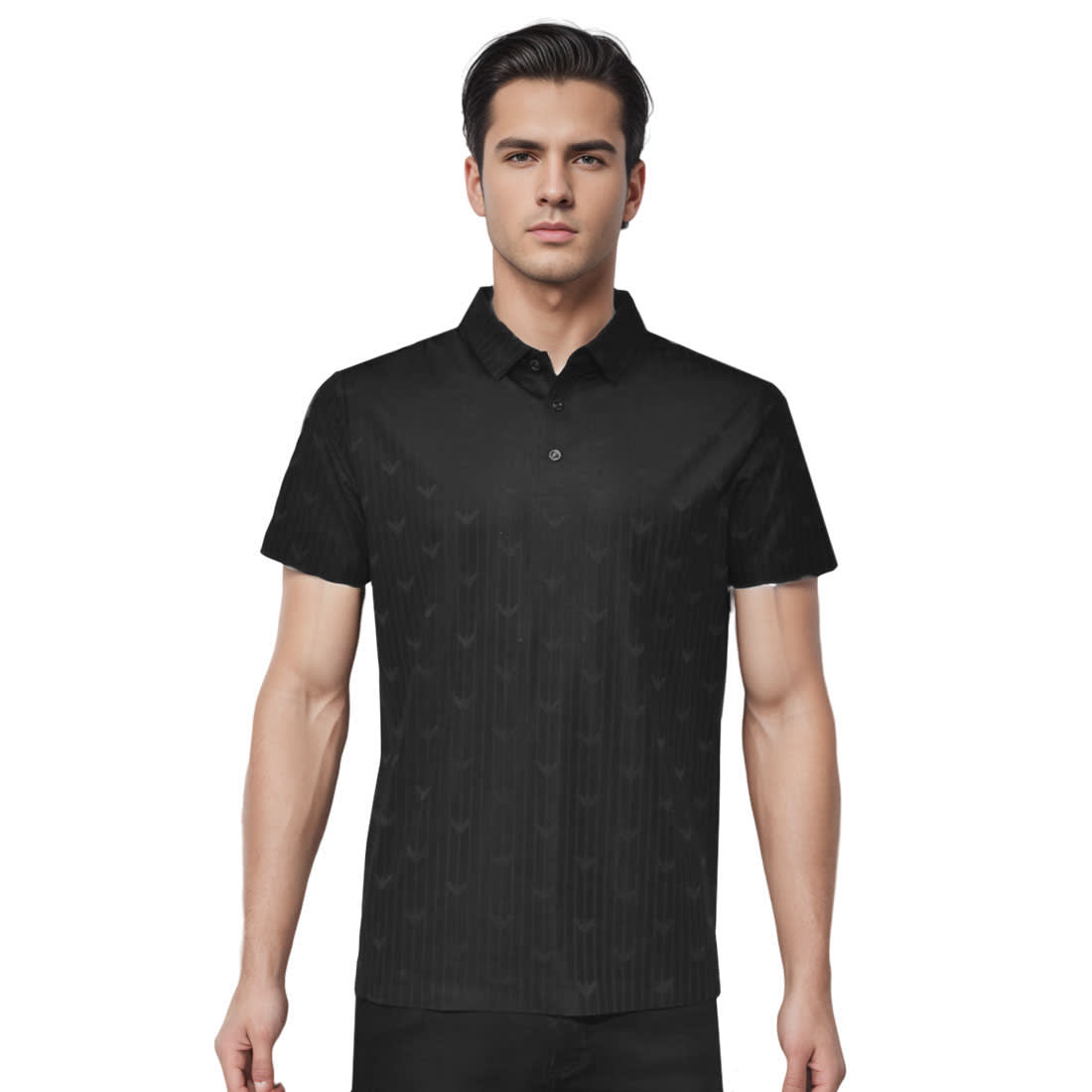 Giorgio Armani Black Premium Quality Polo Tees-0