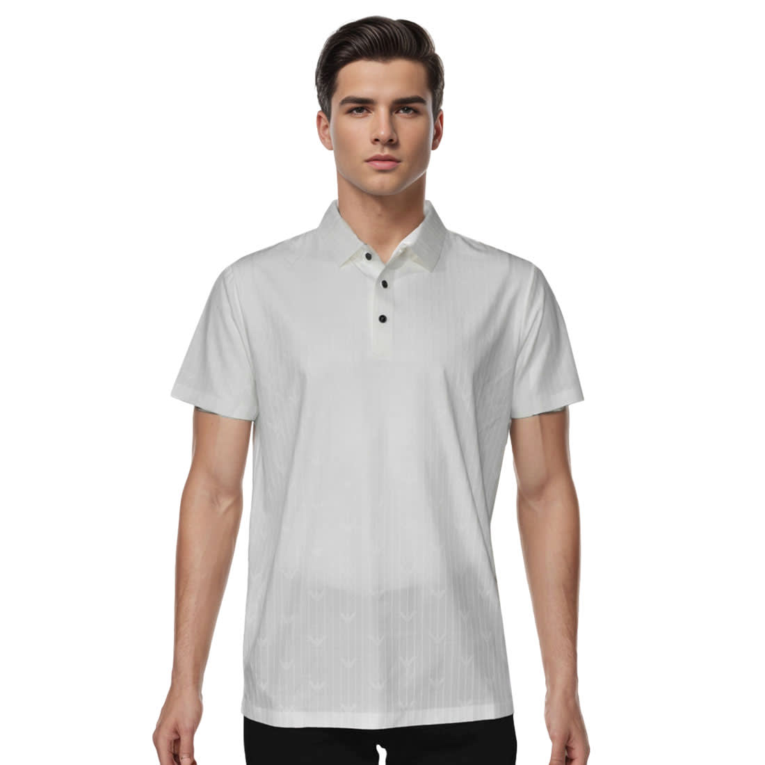 Giorgio Armani White Premium Quality Polo Tees-0
