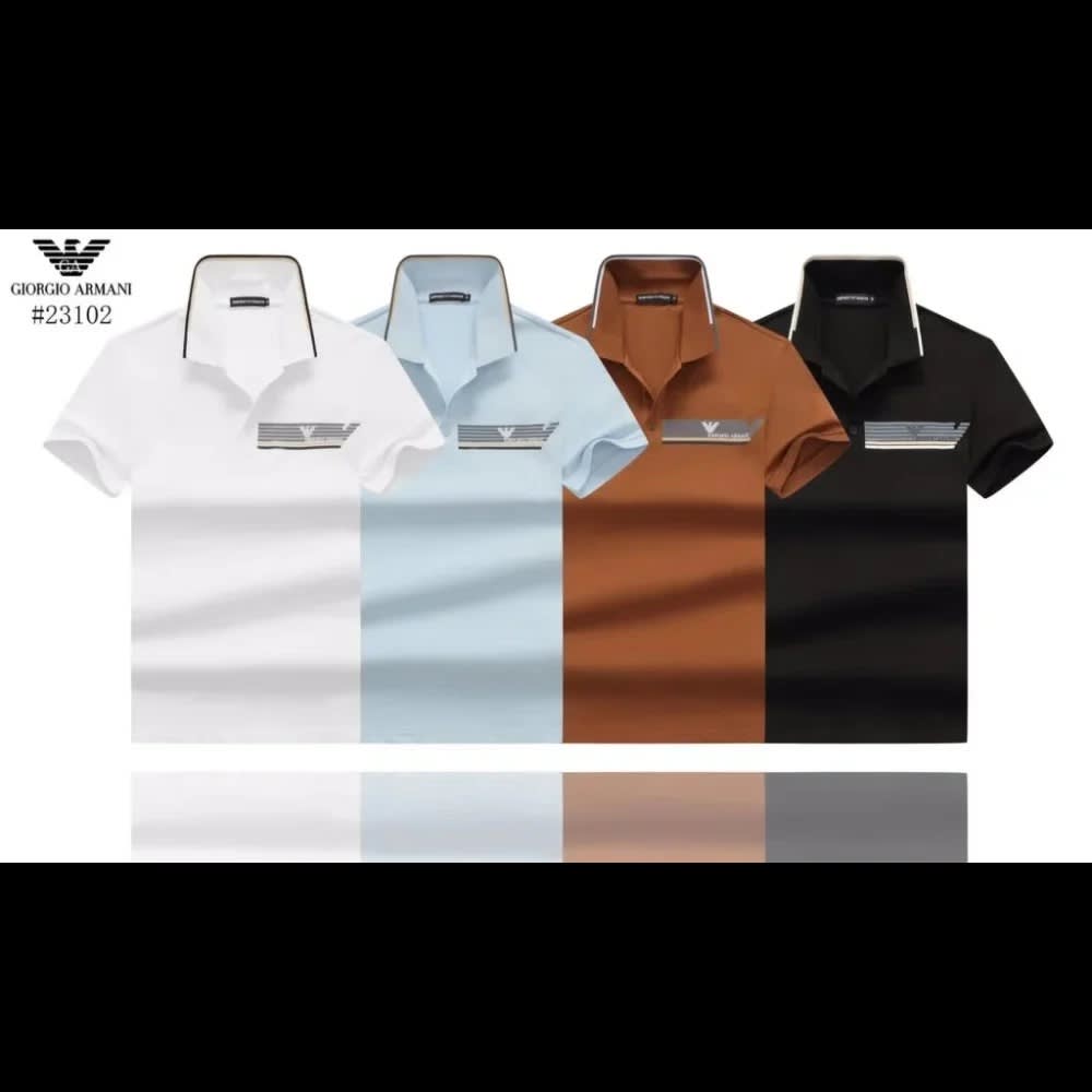 Giorgio Armani Brown Premium Quality Polo T-shirt-1