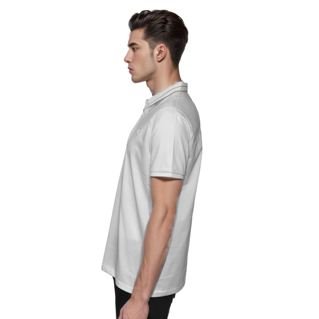 Burberry White Premium Luxury Polo T-shirt-2