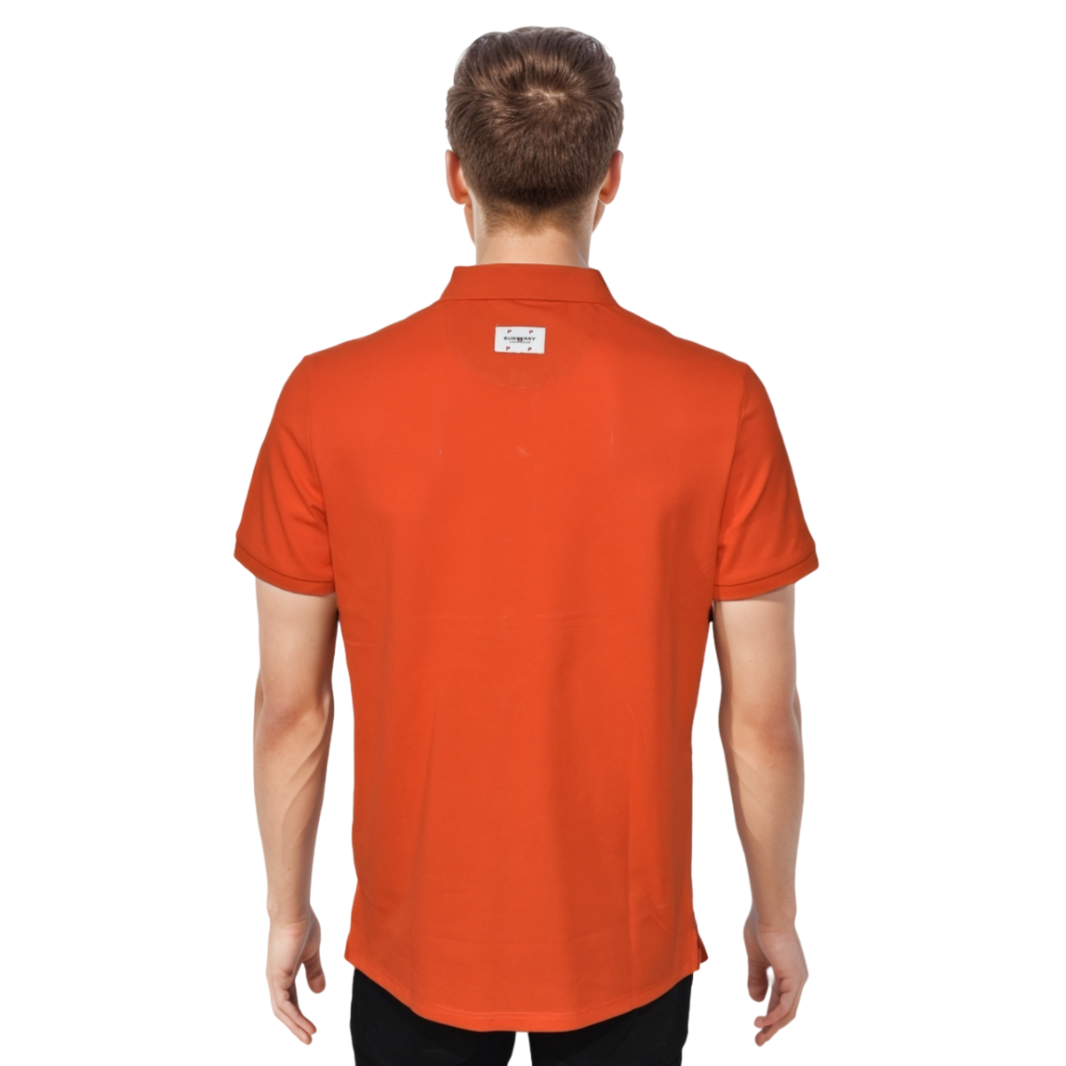 Burberry Embroidered logo Orange Premium T-shirt-1