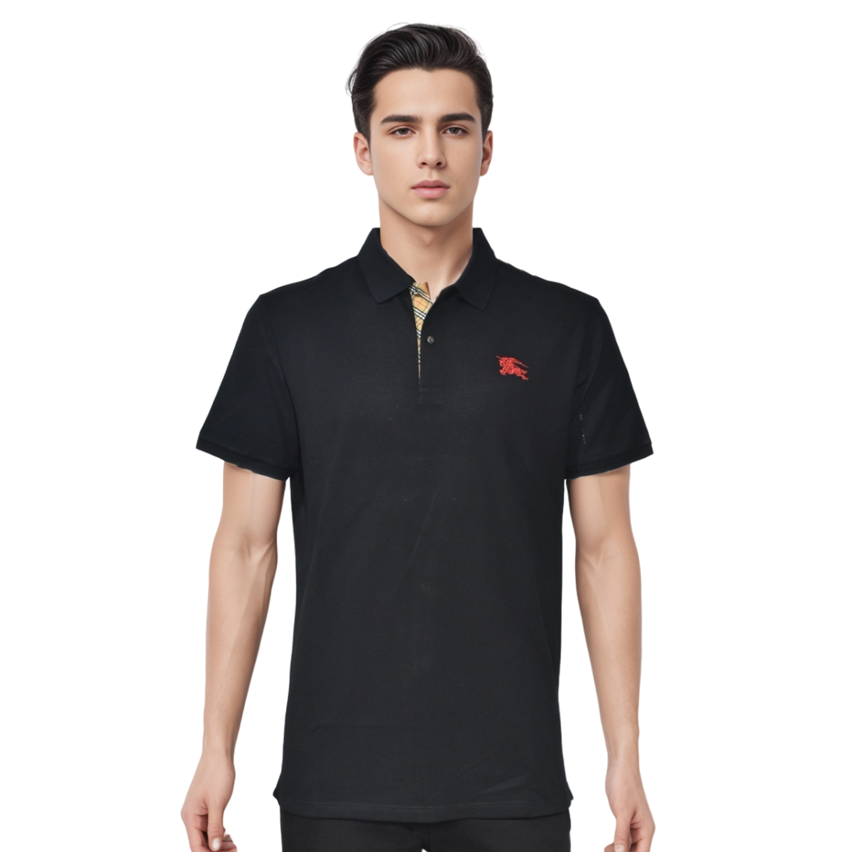 Burberry Black Premium Quality Polo T-shirt-0