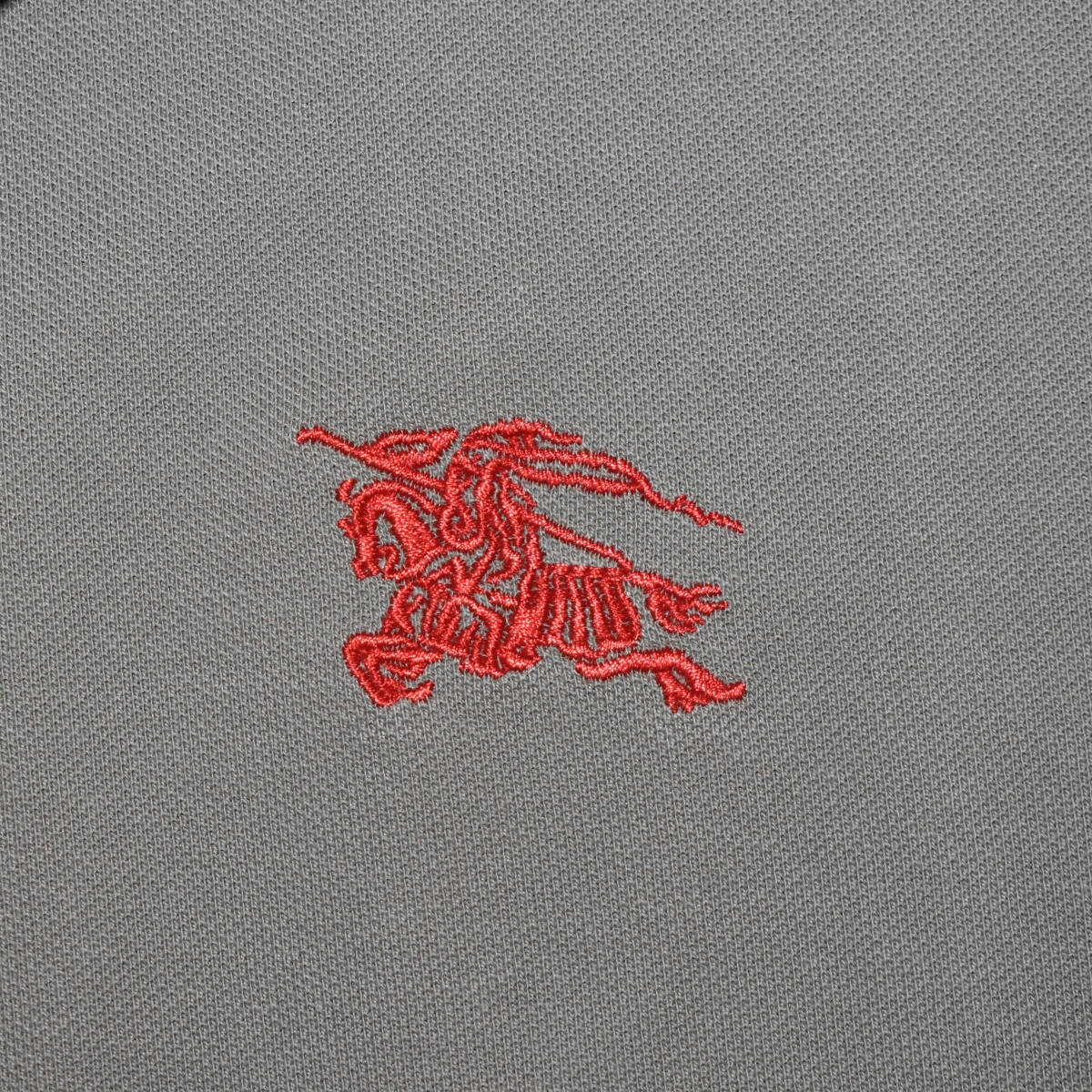 Burberry Embroidered logo Grey Premium T-shirt-3