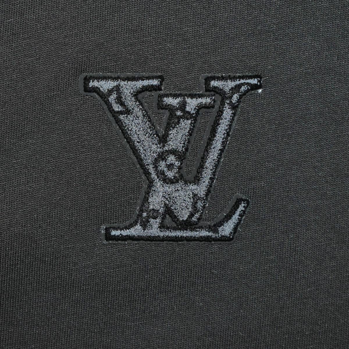 Louis Vuitton Embossed Black Logo Premium Polo T-shirt-3