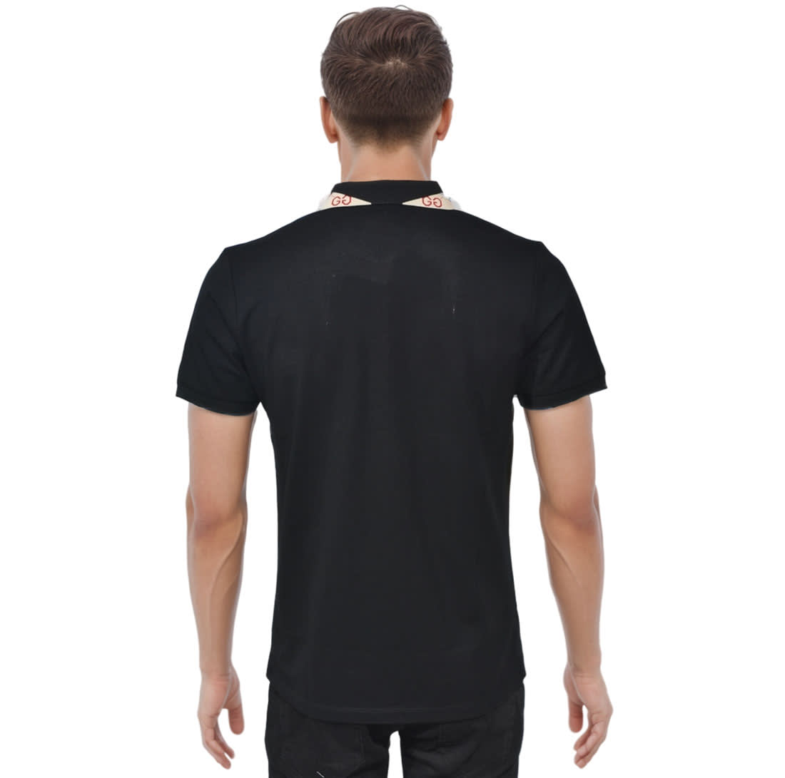 Gucci Embroidered Black Premium Polo T-shirt-1