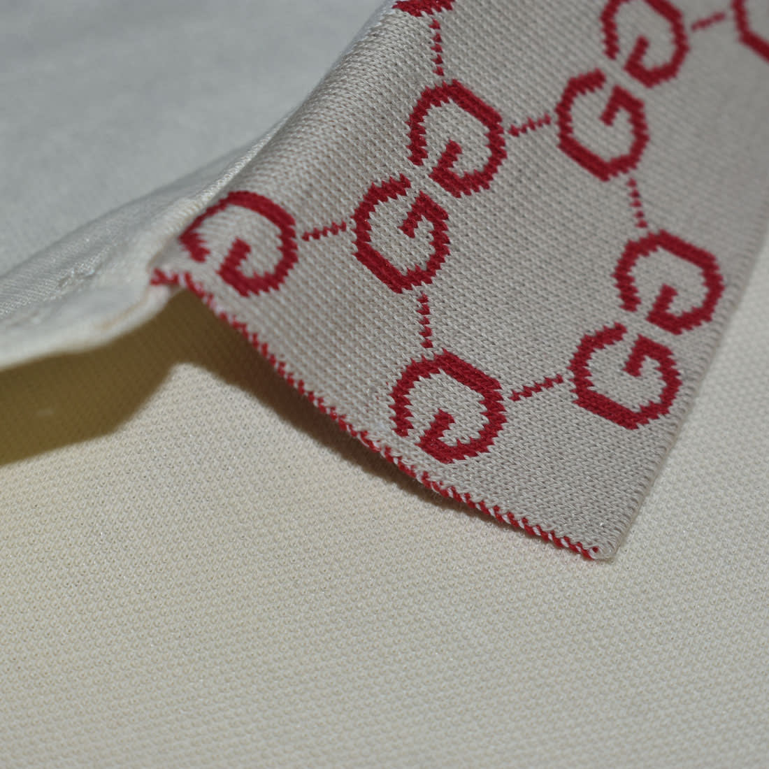 Gucci Embroidered Cream Premium Polo T-shirt-4