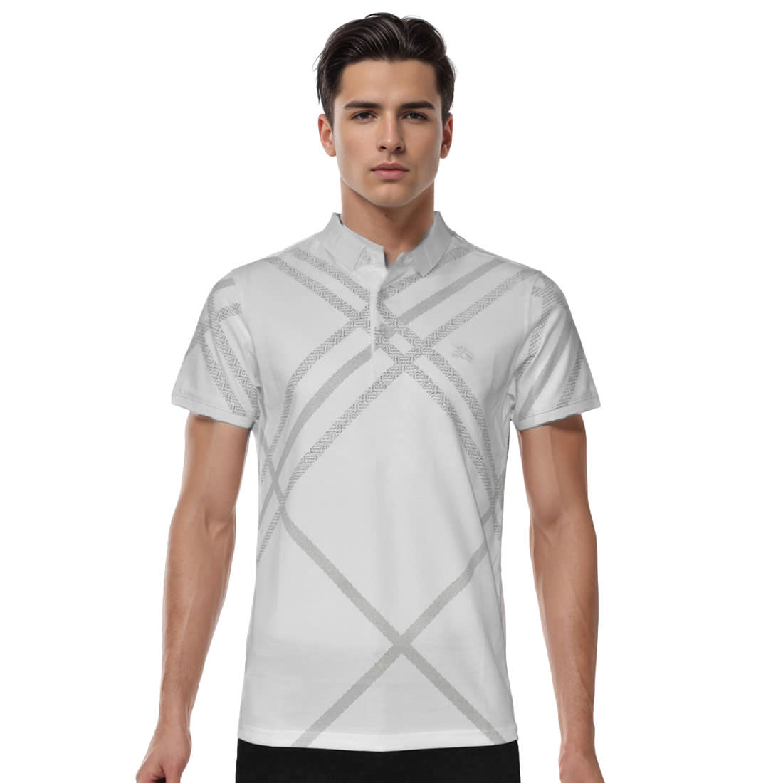 Burberry Printed White Premium Luxury Polo T-shirt-0