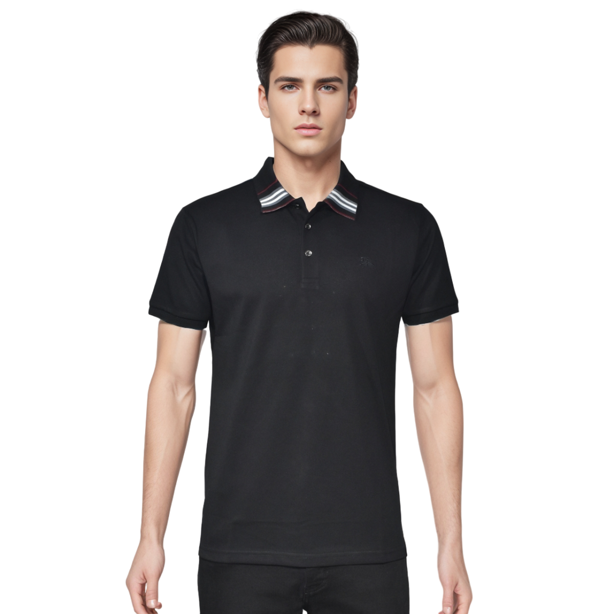 Burberry Black Premium Quality Half Sleeve T-shirt-0