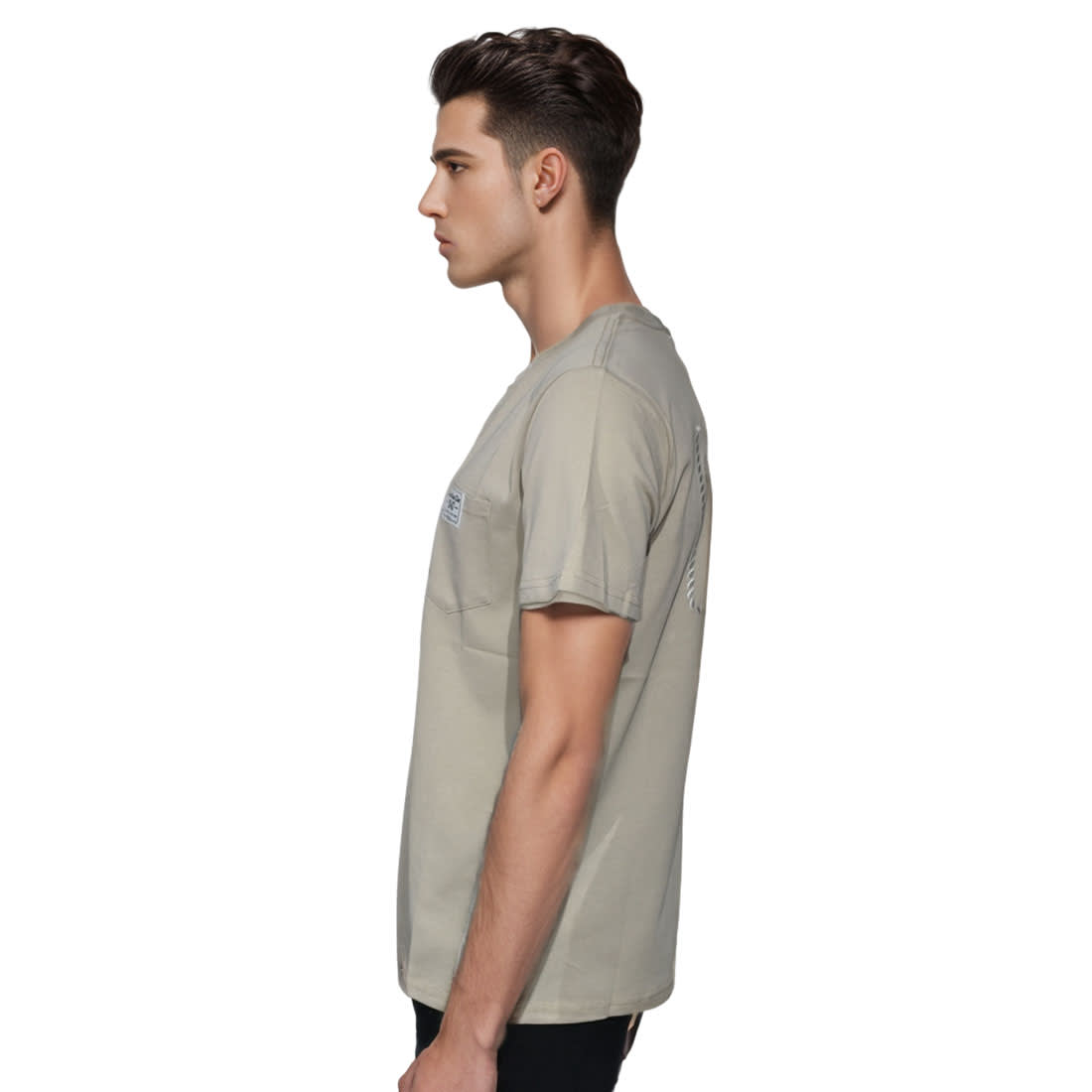 Dior Pocket Patch Brown Premium Cotton T-shirt-2