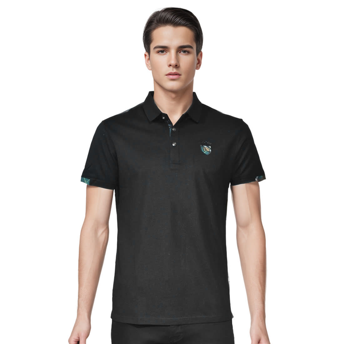 Burberry Black Premium Luxury Polo T-shirt-0