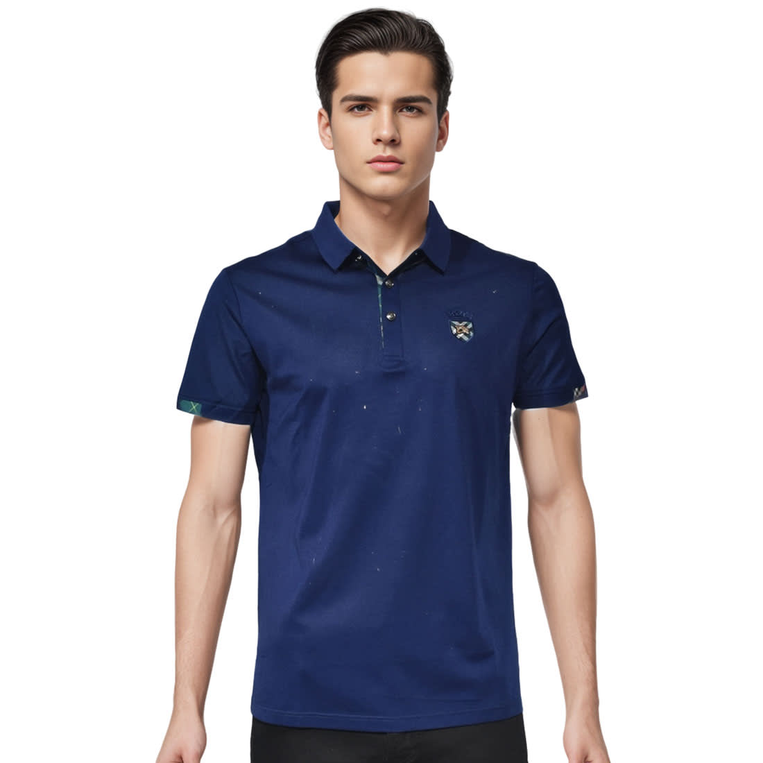Burberry Blue Premium Luxury Polo T-shirt-0