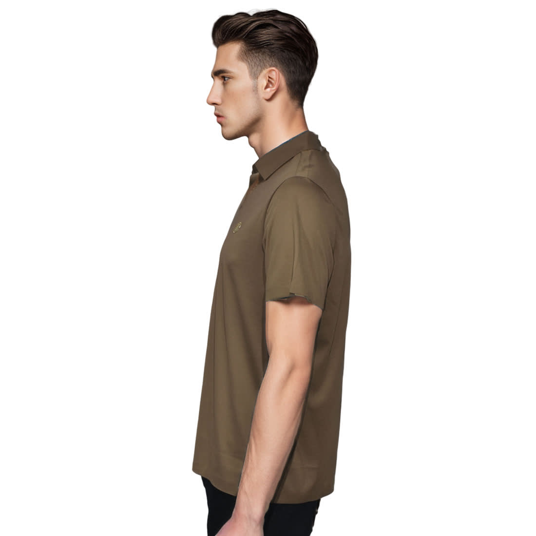 Burberry Embossed logo Brown Premium T-shirt-2