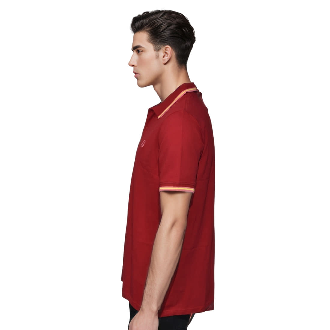 Fred Perry Embroidered logo Red Premium T-shirt-2