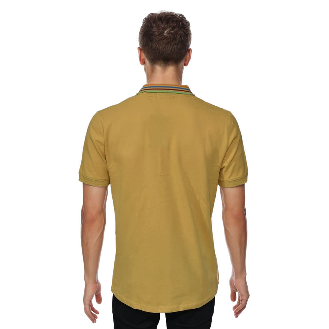 Fred Perry Embroidered logo Mustard Premium T-shirt-1