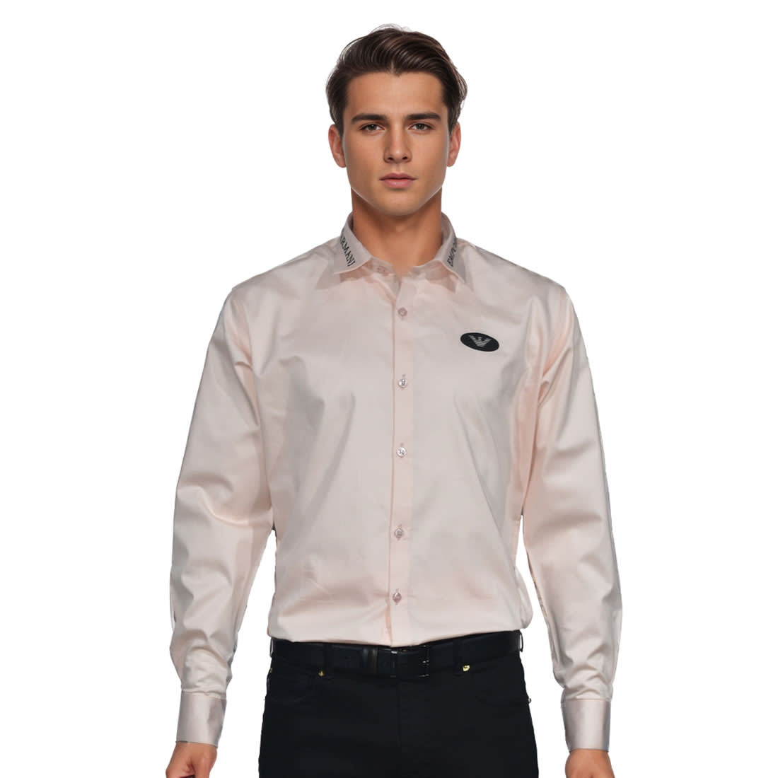 Emporio Armani logo Print Pink Premium Shirt-0