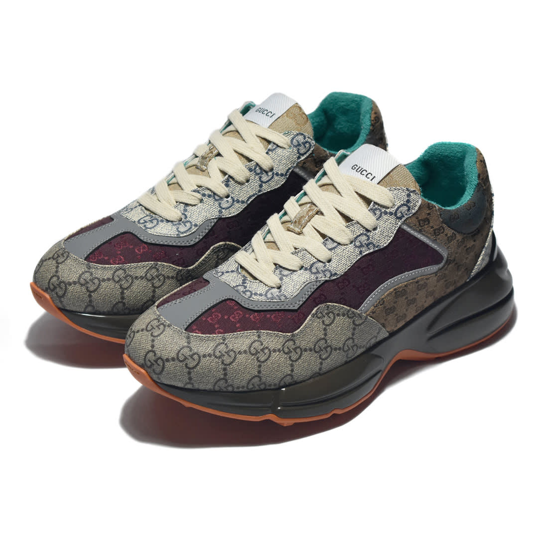 Gucci GG Rhyton Brown Sneakers-2