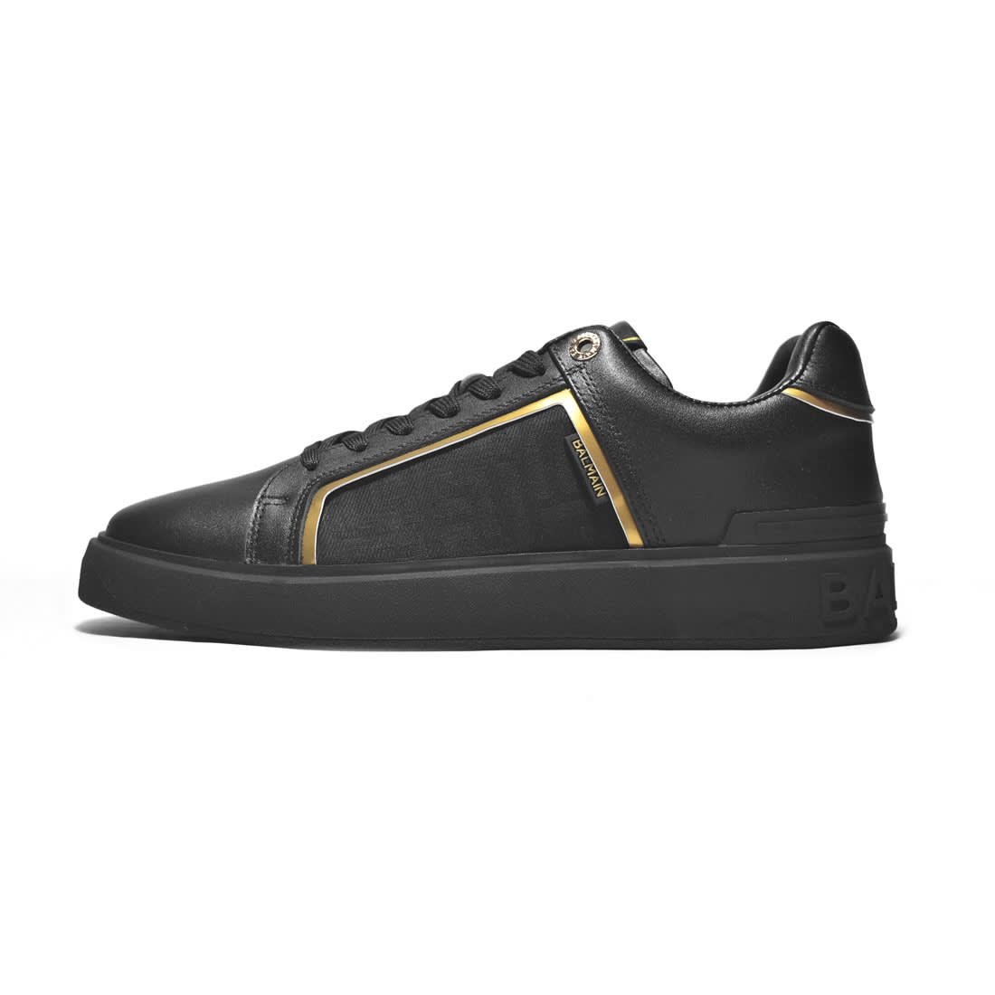 Balmain B-Court Black Monogram Premium Sneakers-0