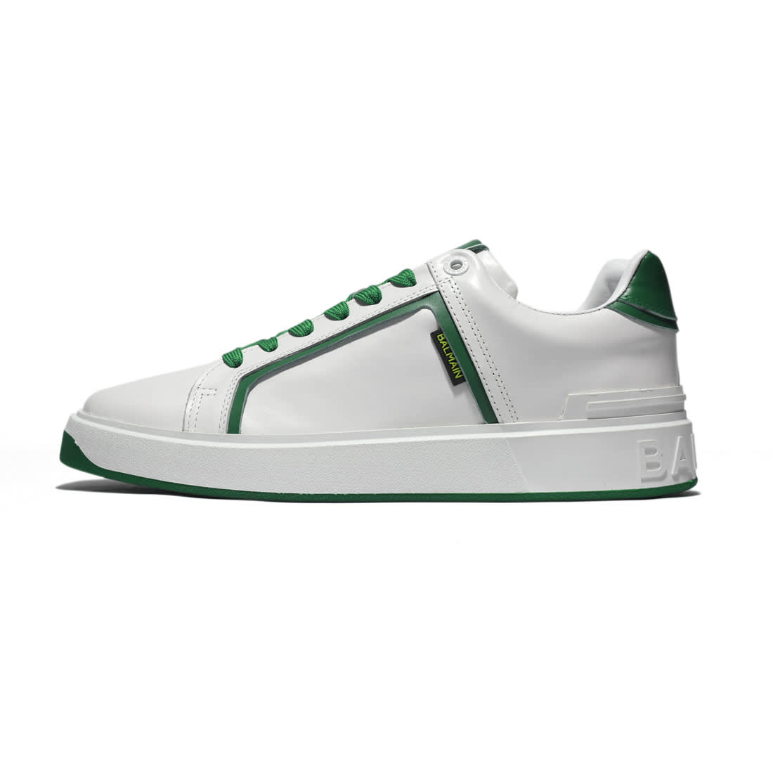 Balmain B-Court White & Green Premium Sneakers-0