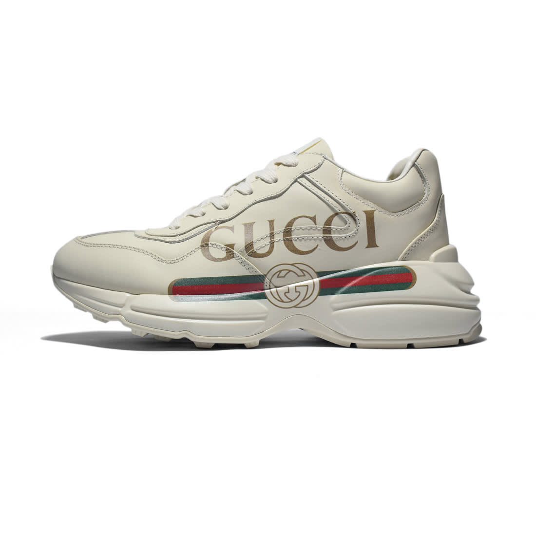 Gucci Cream Rhyton Sneakers-0